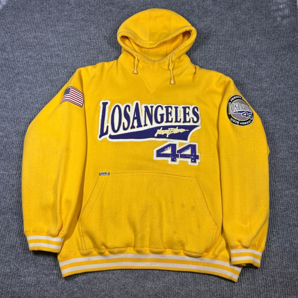 Johnny Blaze Hoodie Men's XL Los‎ Angeles Lakers 44 Yellow Kobe Bryant Tribute